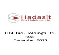 The firm represented HBL Hadasit Bio-Holdings Ltd. in a fund raising of apprx. $2 million