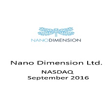 ZAG-S&W Team represented Nano Dimension Ltd. in its public offering of approximately $13.8 million